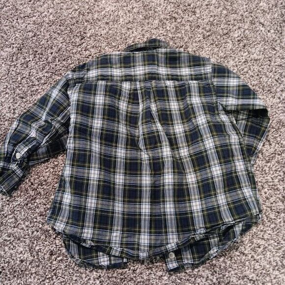 Chaps Infant/Toddler Blue Plaid Button Down Shirt- Size 24 Months - Picture 4 of 4